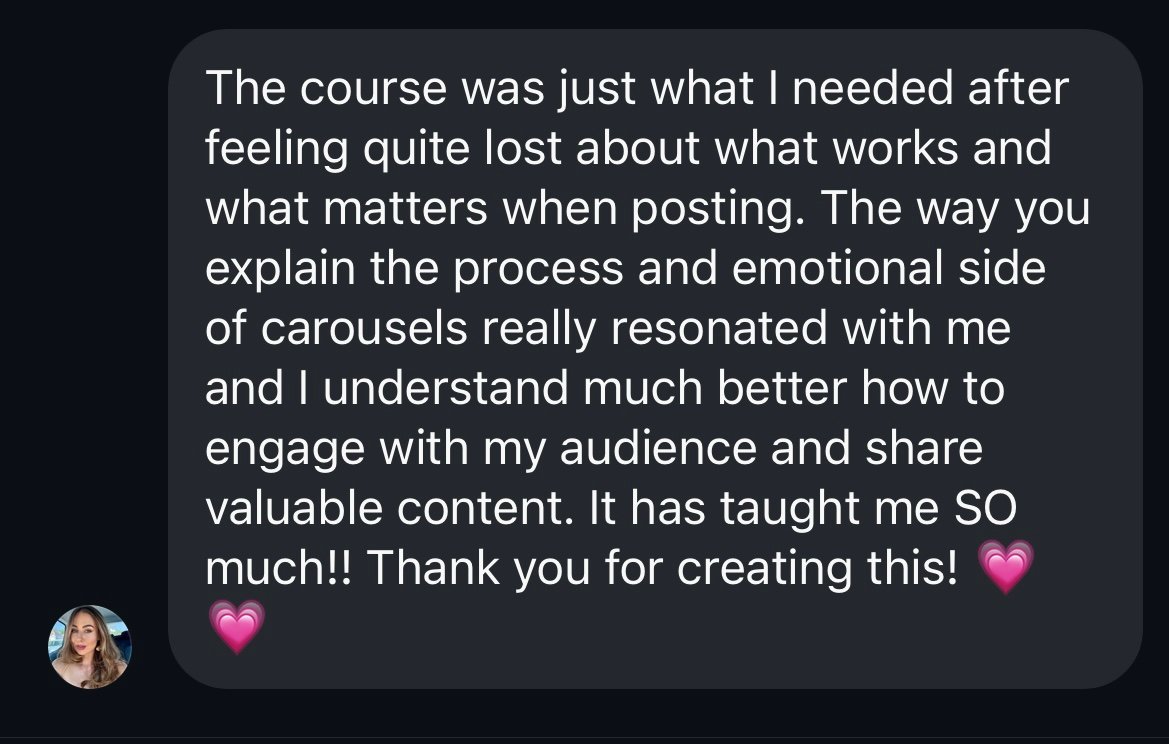 Carousel resonance testimonial